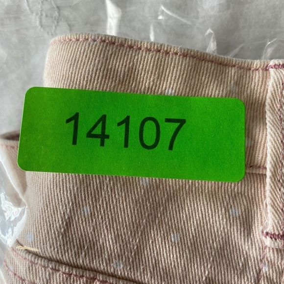 QSD Women's Light Peach Polka Dot Denim Cutoff Shorts Size 5/27 - Picture 12 of 12